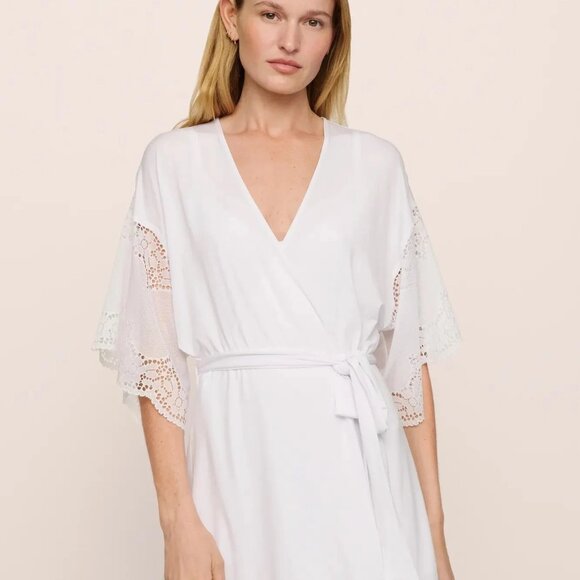 Eberjey Soft Beatrix TENCEL™ Modal Robe White (bridal) - Picture 1 of 3